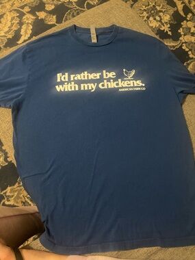 Next Level Apparel Navy Blue Men's Chicken Graphic Tee